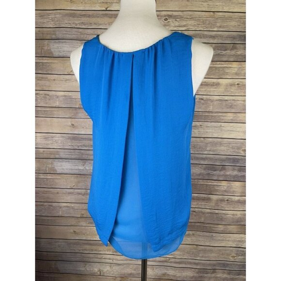 Rebecca Taylor Size 4 Layered Blouse Blue - Picture 5 of 11